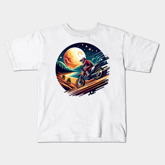 Motocross Kids T-Shirt by Vehicles-Art